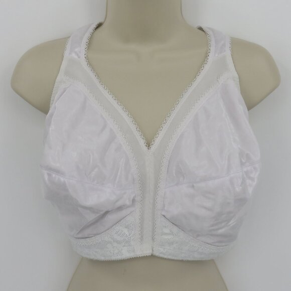 Playtex 46D Bra White 18 Hour Ultimate Shoulder Comfort Smoothing 4693 Wireless - Picture 15 of 16